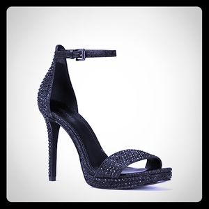 Michael Kors Hutton Embellished Chain Mesh Sandal